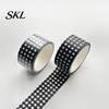 Natural Look Washi Tape Black White Grid Tape, Plaid Pattern Decorative Masking Paper for Arts, DIY Crafts, Journals, Planners, Scrapbooking,
