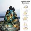 Fishing1 Personalized Text Blanket Multi-purpose Personalized Blanket Durable Comfort Versatile for Seaside Chair Couch Bed for All Occasions