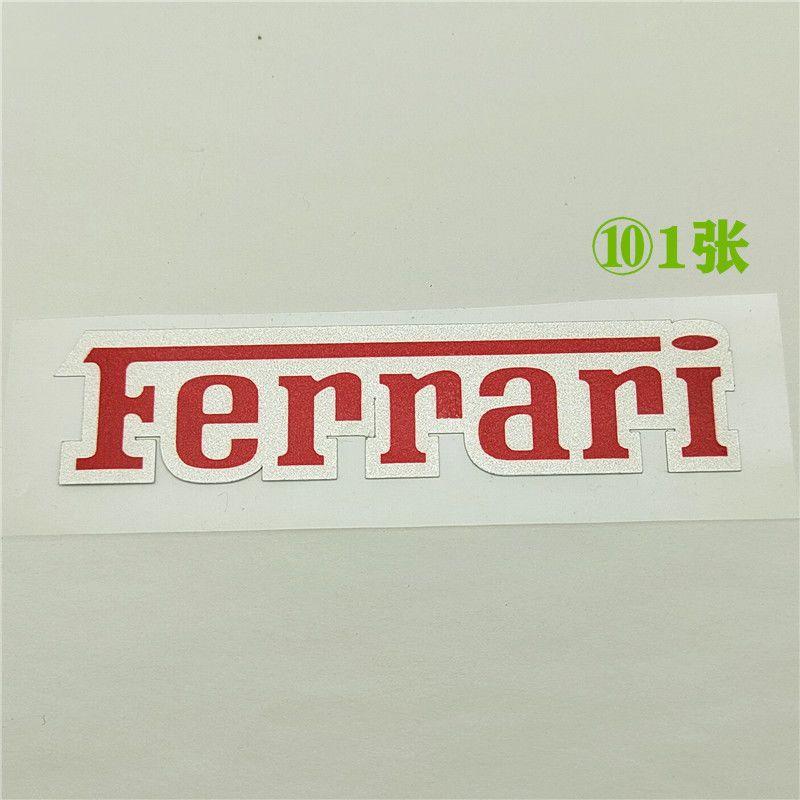 For Ferrari Logo Car Stickers Set Glitter Reflective Vinyl Decals for Car Body Window Laptop Motorcycle Decoration Accessories TG8