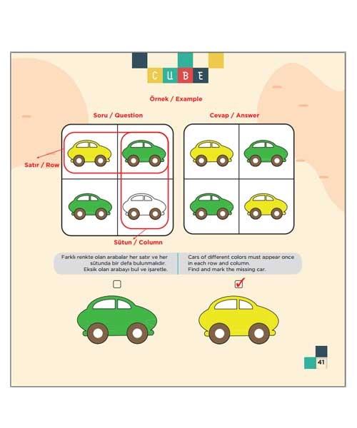 КУБ (Возраст 3+) / Серия книг, улучшающих IQ, внимание и способности, английский-турецкий