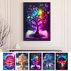 Painting 5D Tree Moon Scenery Full Drill Shiny Rhinestone Embroidery Colorful DIY Art Crafts