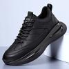 Fashion High Quality Brand Breathable Sports Shoes Versatile Black Men's Leather Casual Shoes Thick Soled Outdoor Men's Hiking Shoes