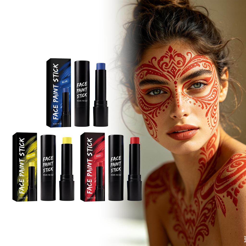 Face Paint Stick, Body Face Painting Crayon, Smooth & Skin Friendly Makeup Stick for Halloween Cosplay Party Festival Stage Body Art Makeup