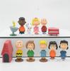 12 шт./комплект Аниме Фигурка Peanuts Милый Снупи Украшение Мультяшная Кукла Декор Ручной Работы Кавайные ПВХ Игрушки Для Детей Подарок на День Рождения