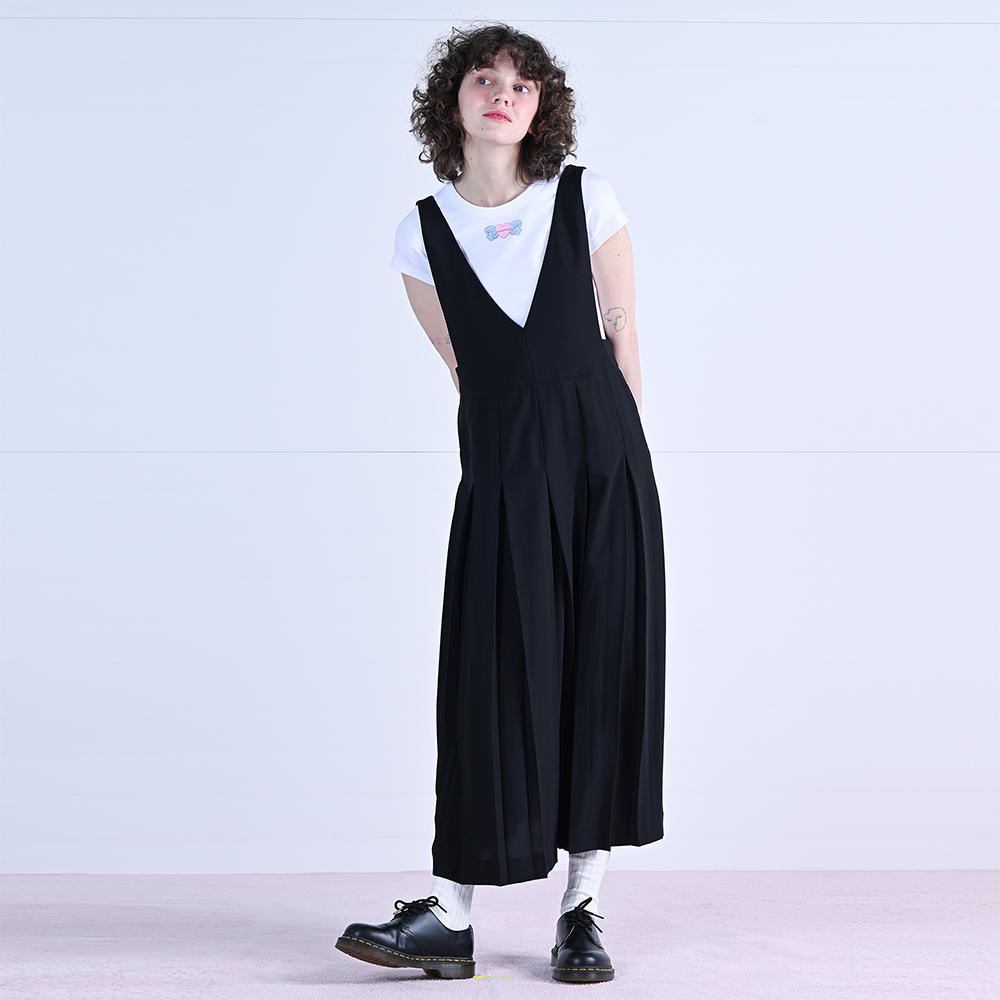 Wove Moment Crepe Pleated Dress Black Wbcsop008Bk