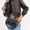 Coach Rogue 22 Classic Monogram Logo Fabric Shoulder Crossbody Handbag Small Women handbag Blue CR694-B4BL