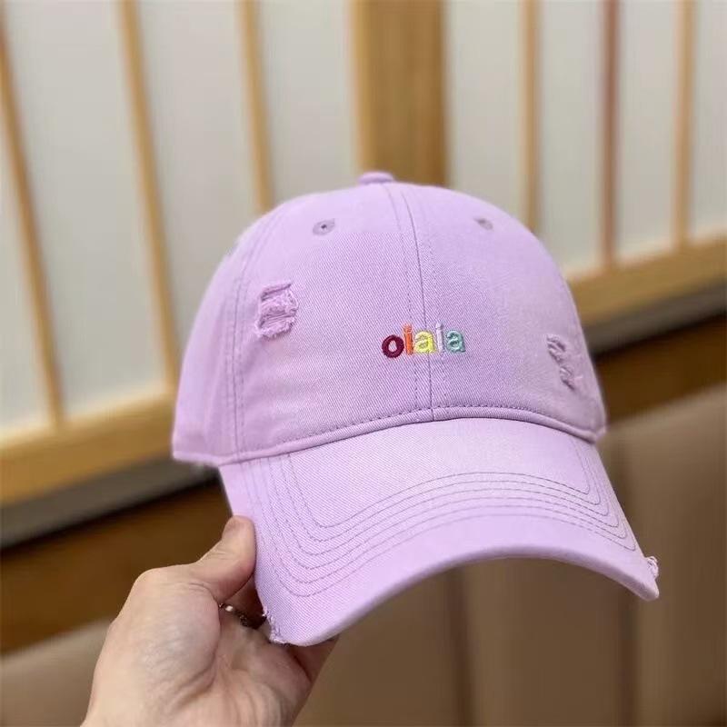 Spring And Summer Color Letter Embroidery Baseball Cap Female Face Small Cap Male Tide High Quality