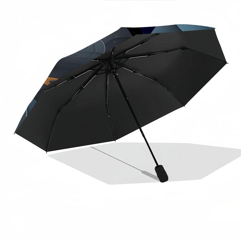 Planets, Space Themed Automatic Opening and Closing Umbrella, Brightly Colored 8-rib Portable Umbrella, Suitable for Men and Women, A Perfec