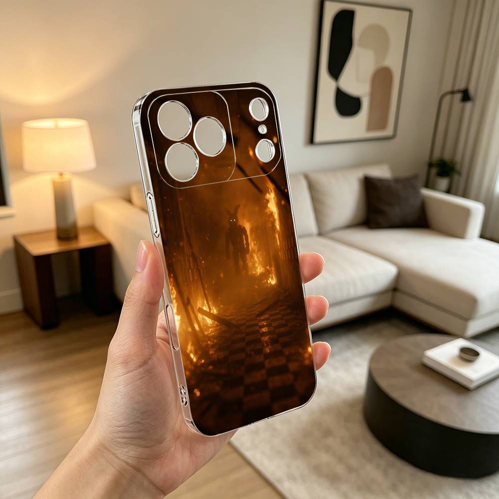 F-Five N-Nights  GAME Phone Case Transparent Silicone Soft For iPhone 17 16 15 14 13 12 11 Mini Pro Max Plus