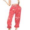 Women's Valentine's Day Print Casual Drawstring Elasticated Waist Drawstring Pants