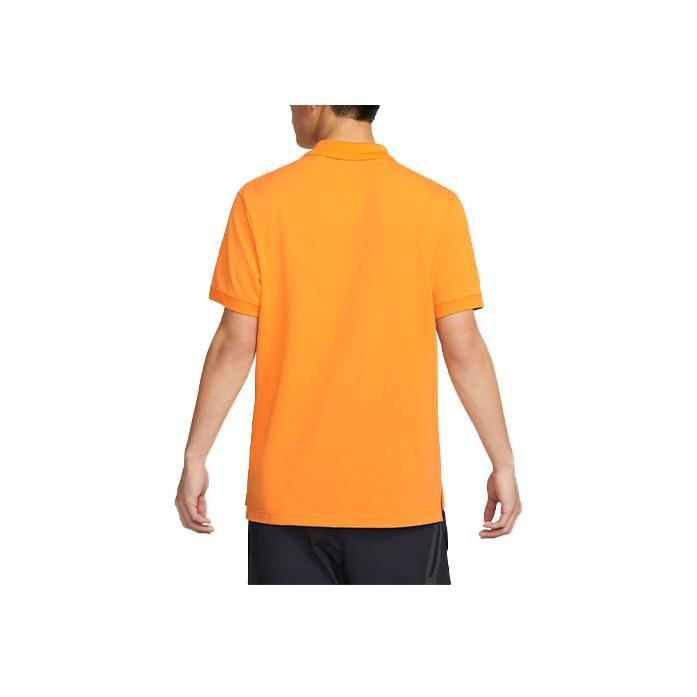 Nike Спортивная однотонная рубашка-поло для мужчин, оранжевая CJ4457-886