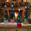 Mini Light Up Tabletop Christmas Tree Set with Snow Flocked Pine Gift Box Base Warm White Color Changing LED Small Holiday Decoration for Home Off