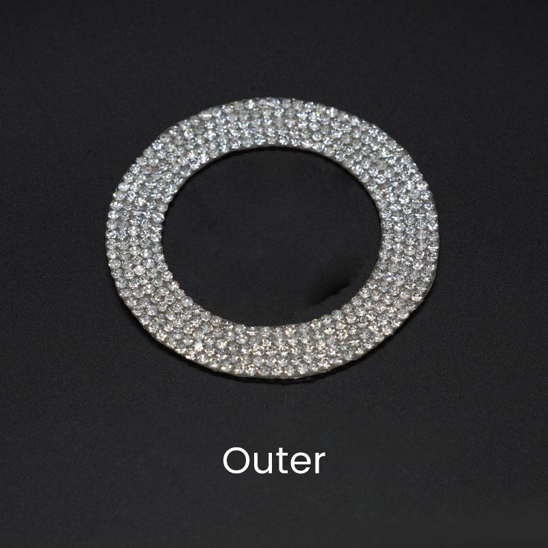 Блестящая мягкая наклейка на руль автомобиля для Volkswagen, стразы, эмблема, логотип, сделай сам, блестящие женские аксессуары для VW