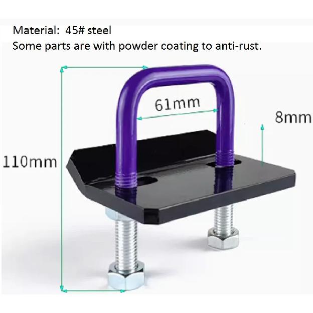 Trailer arm hook stabilizer plate fastener accessory suitable for American square mouth trailer RV anti shake, anti loosening, a