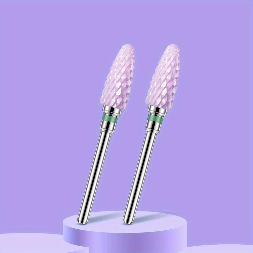 2 ШТ. Фрезы из карбида вольфрама для ногтей, для снятия гель-лака, 3/32 дюйма, пилки для ногтевого искусства, фреза для кутикулы, для маникюра и педикюра