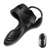 Male Penis Ring Vibrator APP Remote Control 9 Vibration Modes for Delayed Ejaculation Heated Penis Ring Testicle Massager Couples' Adult Toy for Men