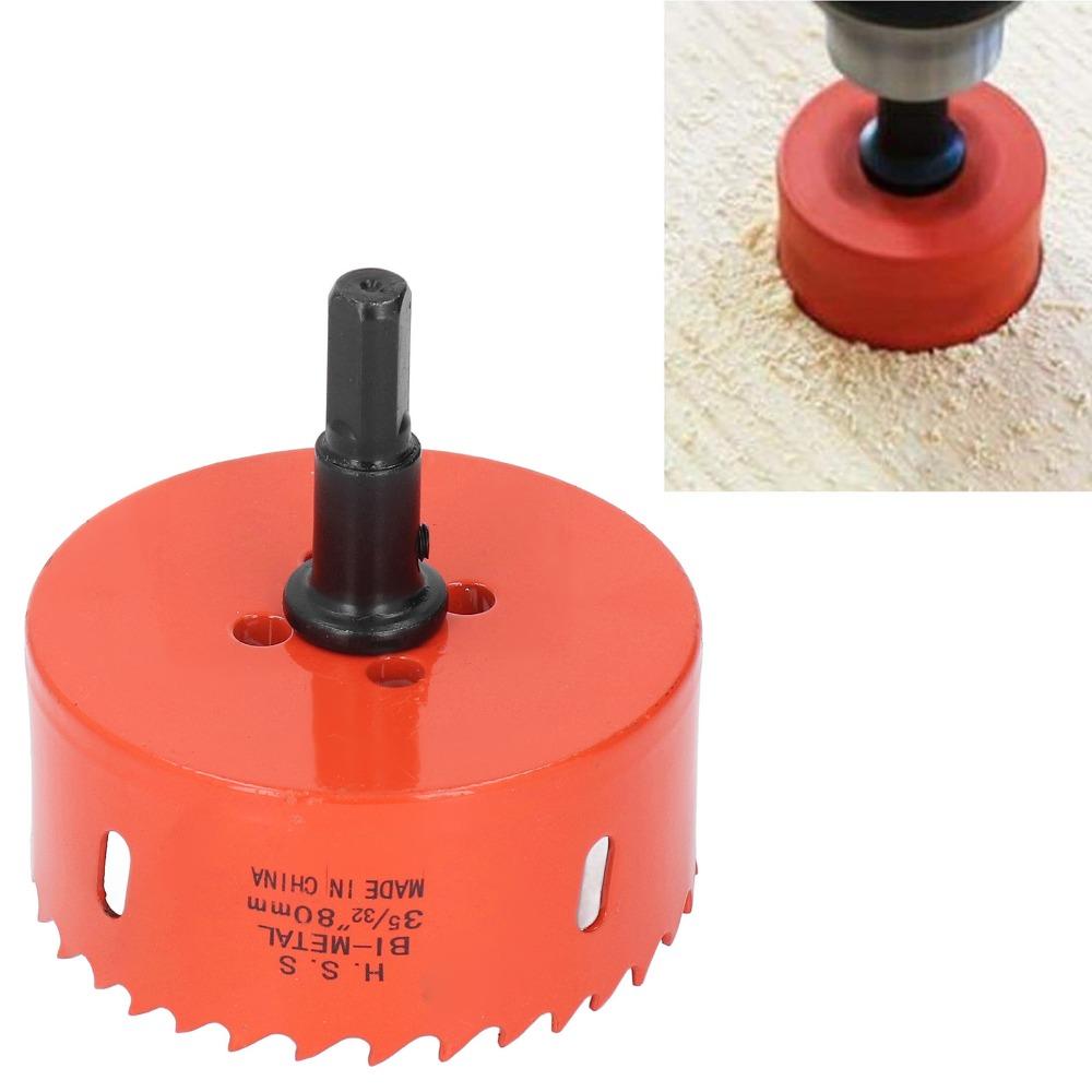 80mm Diameter Hole Saw Cutter With Arbor Mandrel Drilling Cutter Soft Metal Cutting