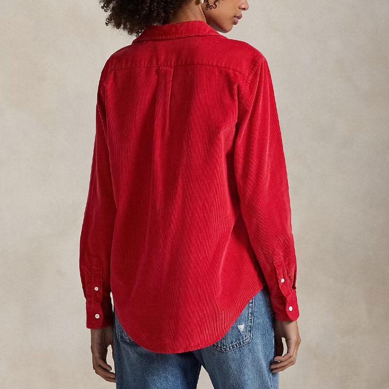 Polo Ralph Lauren Классический крой Животный принт Хлопковая рубашка на пуговицах с длинным рукавом Женские рубашки 211A89499-006