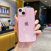 Подходит для iPhone 16 Большое отверстие Высокопрозрачный Чехол для мобильного телефона Apple 14 ProMax Прозрачный Конфетный цвет Мягкий чехол Маленький Свежий 15