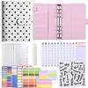 A6 Refillable Ledger Notebook Larbu Macaron Buckle Polka Dot Cash Budget Planner Portable Binding Journal with Replaceable