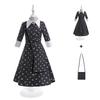 Girls Formal Dress Cosplay Style Dark Floral Gown Kids 3-8 Years Old