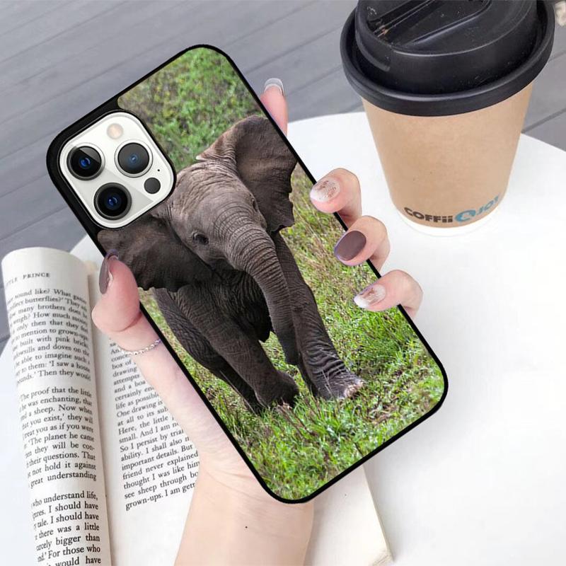 African Elephant Silhouette Phone Case For iPhone 17 Air 13 12 14 15 16 Cover For Apple Pro Max 6S Plus Coque