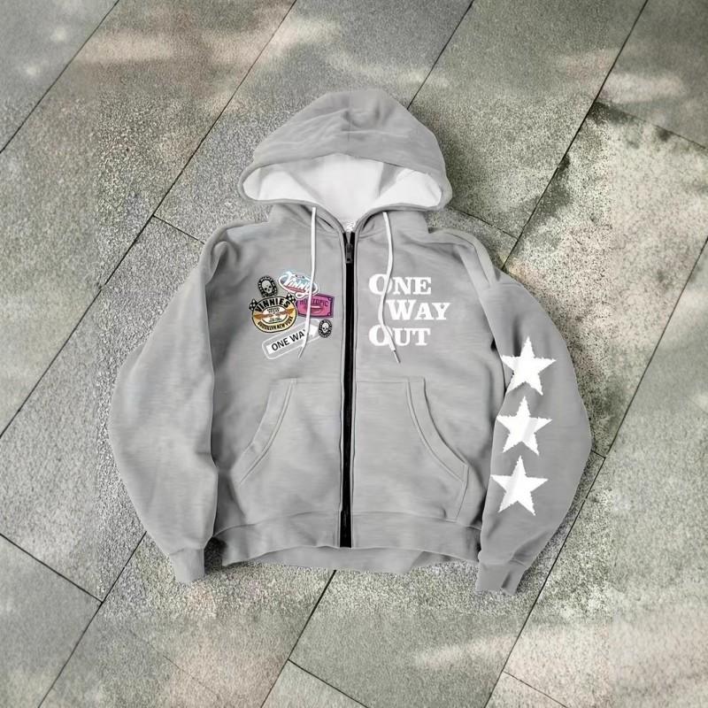 Unisex Vintage Camo Zip-Up Hoodie Sweatshirt - Loose Fit Casual Sportswear