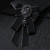 Men's Jewelry Accessories Rhinestones Bow Brooch Crystal Necktie Suit Shirt Collar Pin Bow Tie