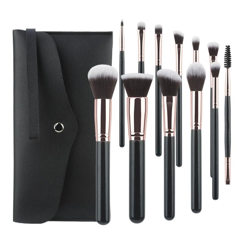 12 Pieces Creative Makeup Brush Set Portable Cosmetic Brushes For Cosmetology Students Travel Face And Eye Brushes