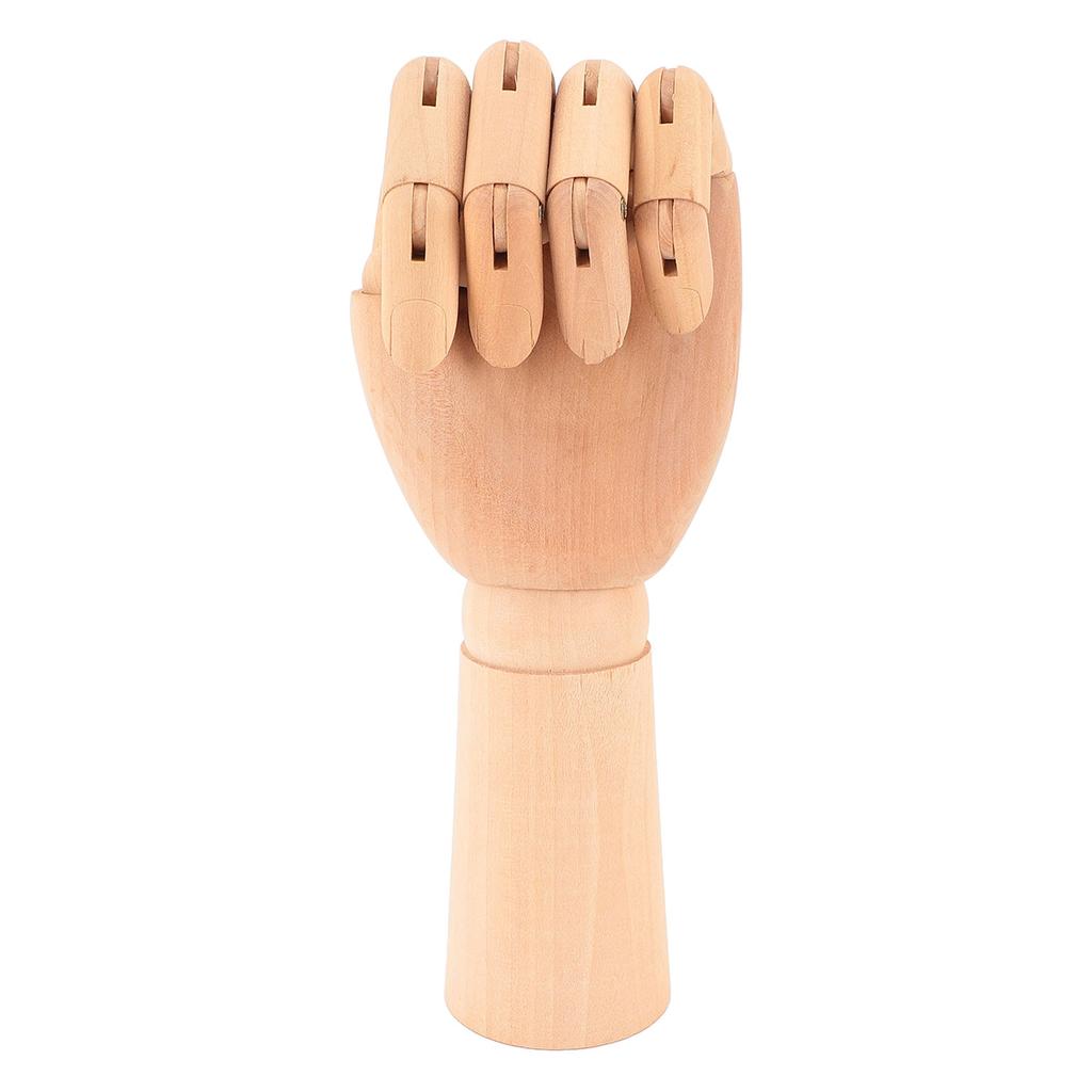 Wooden Hand Model, Flexible Movable Left Hand Mannequin for Education Art Crtion