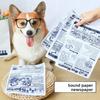 Звуковая игрушка для домашних собак, имитация газеты из бумаги, средство для снятия скуки, игрушка для шлифовки зубов, интерактивная игрушка для щенков корги и тедди