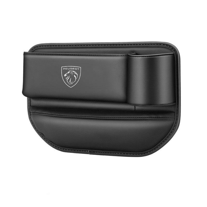 Leather Car Seat Storage Box Slit Gap Filler Cup Phone Holder for Peugeot 307 308 206 207 208 407 508 5008 106 107 205 4008 301