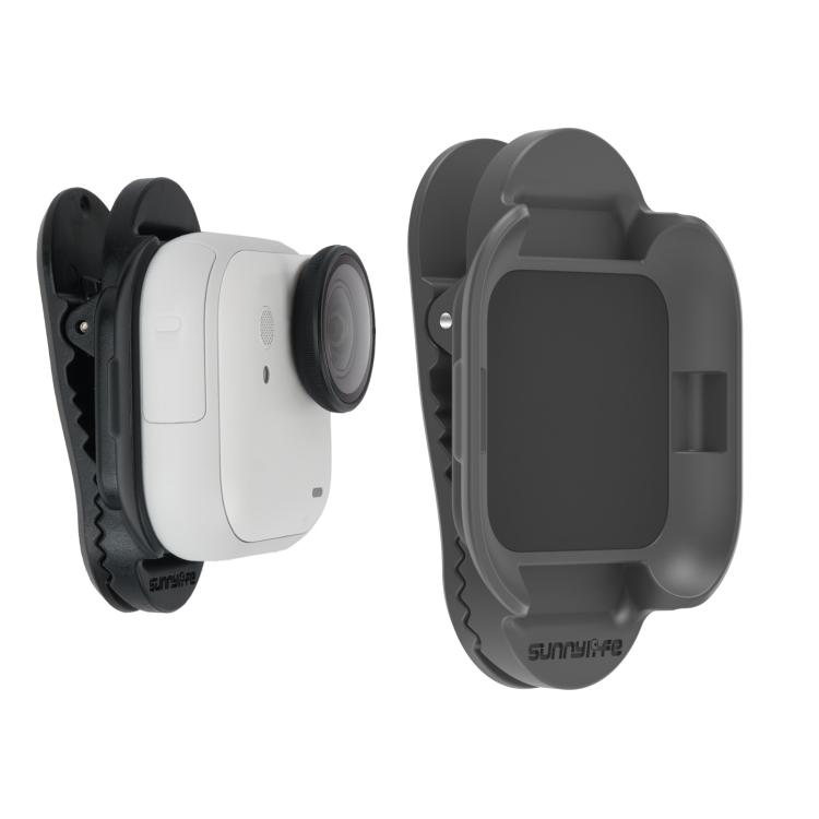 For Insta360 GO Ultra Sunnylife Magnetic Backpack Clip Action Camera Clamp Vertical-Horizontal Mount (Black)