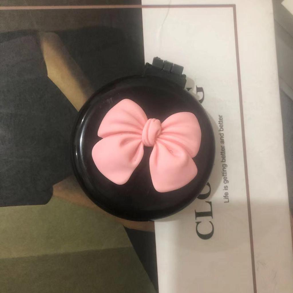 Мини складная массажная расческа с воздушными подушками и бантом