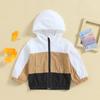 Толстовки на молнии для мальчиков 12 месяцев, 18 месяцев, 24 месяцев, 3 года, 4 лет, 5 лет, куртка контрастного цвета, пальто с капюшоном и длинными рукавами, осень-зима, детская одежда, верхняя одежда