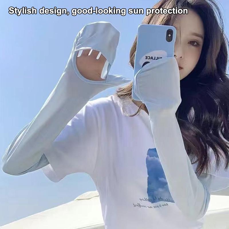 Дышащие солнцезащитные рукава для женщин Свободный крой УФ-защита для рук для хайкинга, рыбалки, велоспорта, активного отдыха