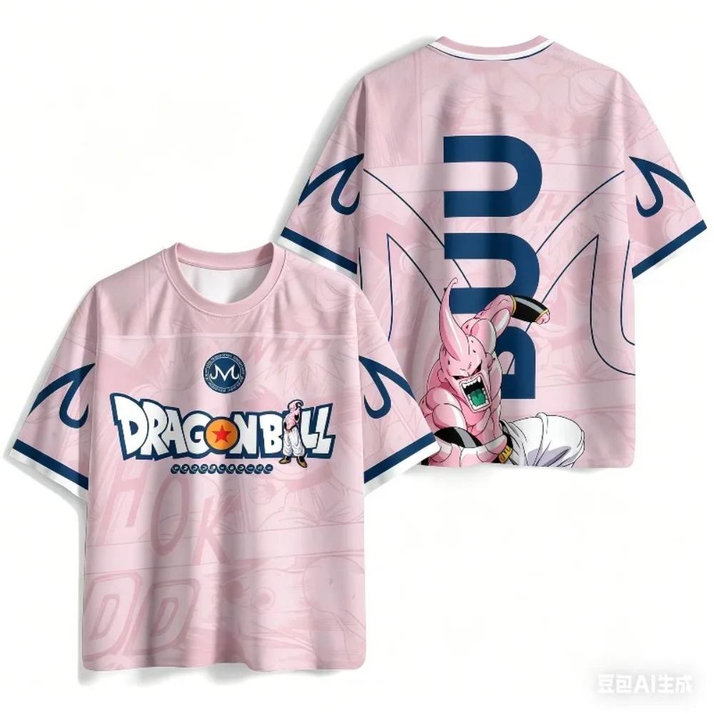 Dragon Ball Majin Buu Anime T-Shirt Unisex Kids Quick Dry Breathable Short Sleeve Tee Fashion Streetwear Sport Tops