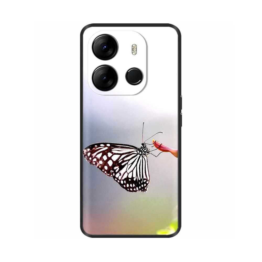 Для чехла Spark Go 2023 Мягкий черный силиконовый бампер-крышка Для Tecno Spark Go 2023 BF7n Чехол Capa Защитный чехол для мобильного телефона Etui
