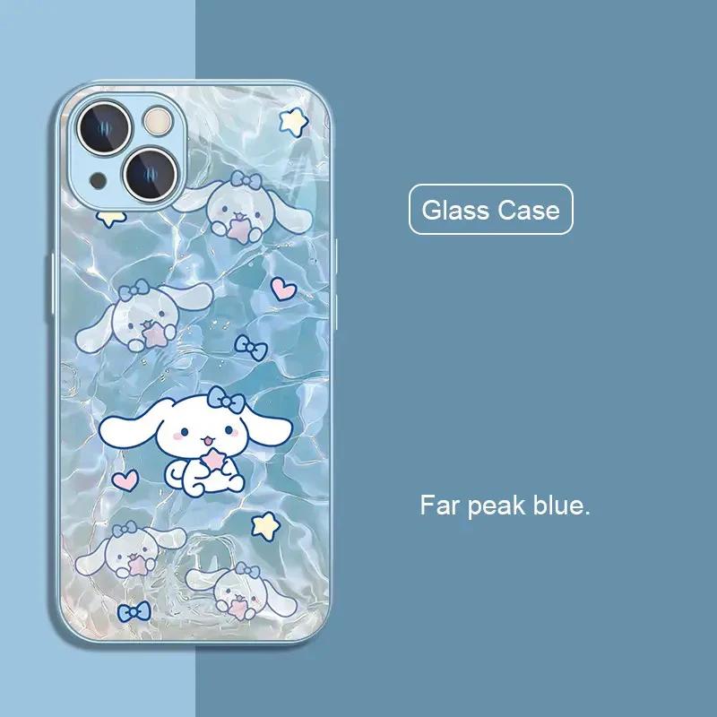 Summer Swim Hello Kitty Metallic-Color Phone Case For iPhone X XR XS 16 15 14 13 12 Mini 11 Pro Max 7 8 SE 20 Plus Glass Hard
