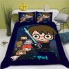 Набор пододеяльников Harry Potter из полиэстера Постельное белье Размер Queen Наборы Хлопок Милый Мультяшный Принт Чехол для одеяла Подходит для Детей