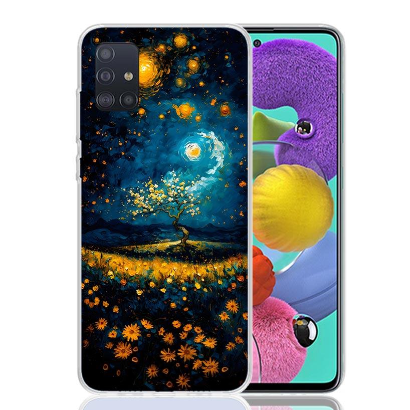 Чехол для телефона 'Звездная ночь' Ван Гог для Samsung Galaxy A52 A51 A50S A12 A22 A32 A72 A10S A30S A31 A71 Note 20 Ultra 10 Plus S10
