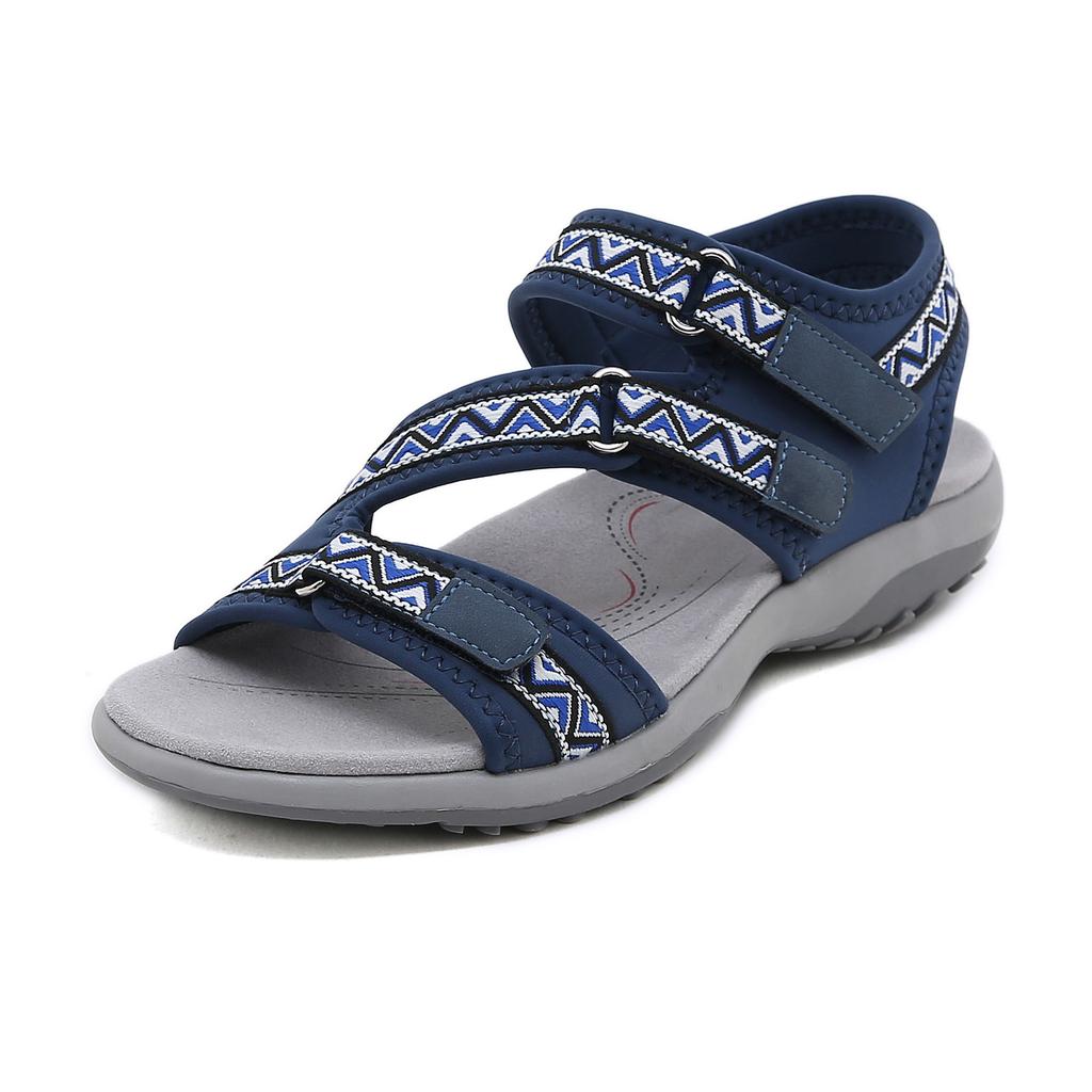 New Sports Sandals Printed Velcro Large Size Women's Shoes