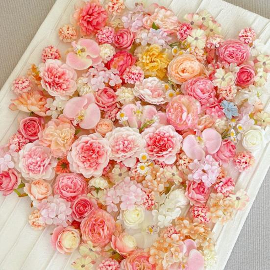50/100 шт. Искусственные головки цветов Разные цвета и размеры Реалистичные Многоразовые Для поделок Гирлянда Свадебные Подружки невесты