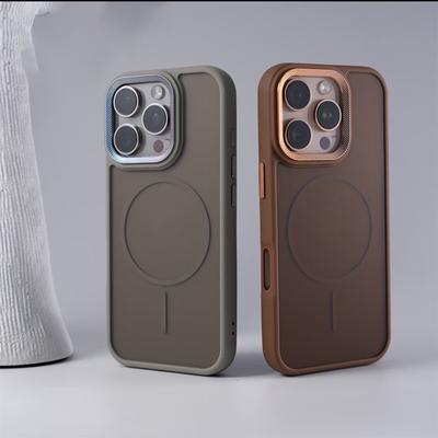 Роскошный чехол Spiricle Camera Magsafe для iPhone 16 15 Pro Max 14 13 12 11 Pro Max Матовый магнитный ПК Противоударный чехол для iPhone16