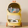 Cartoon Trolley: Movable Multilayer Storage Rack for Snacks, Drinks, and Toys