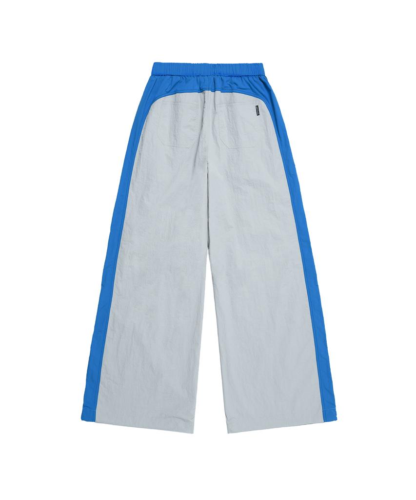 ODDSTUDIO Parachute Wide Nylon Pants - Gray / Blue