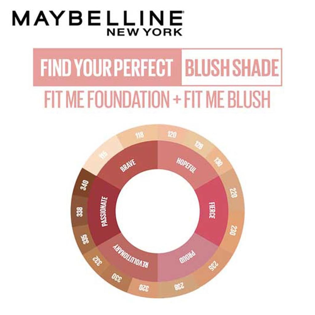 Maybelline New York Fit Me Mono Blush 40 Proud 4.5g Long-Lasting Lightweight Cheek Color Natural True Tone 16H Wear