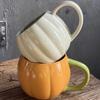 Halloween Ceramic Cup, Orange Pumpkin, Fresh Artistic Home Milk Mugs, Large Capacity Breakfast Couple Coffee Cups Office Water
