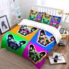 Colorful French Bulldog Print Bedding Duvet Cover Set Duvet Cover Pillowcases  (1*Duvet Cover 2*Pillowcases, without duvet insert)