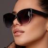 Cat Eye Gradient Fashion Sunglasses for Women Vintage Shades UV Protection Eyewear for Outdoor Hiking